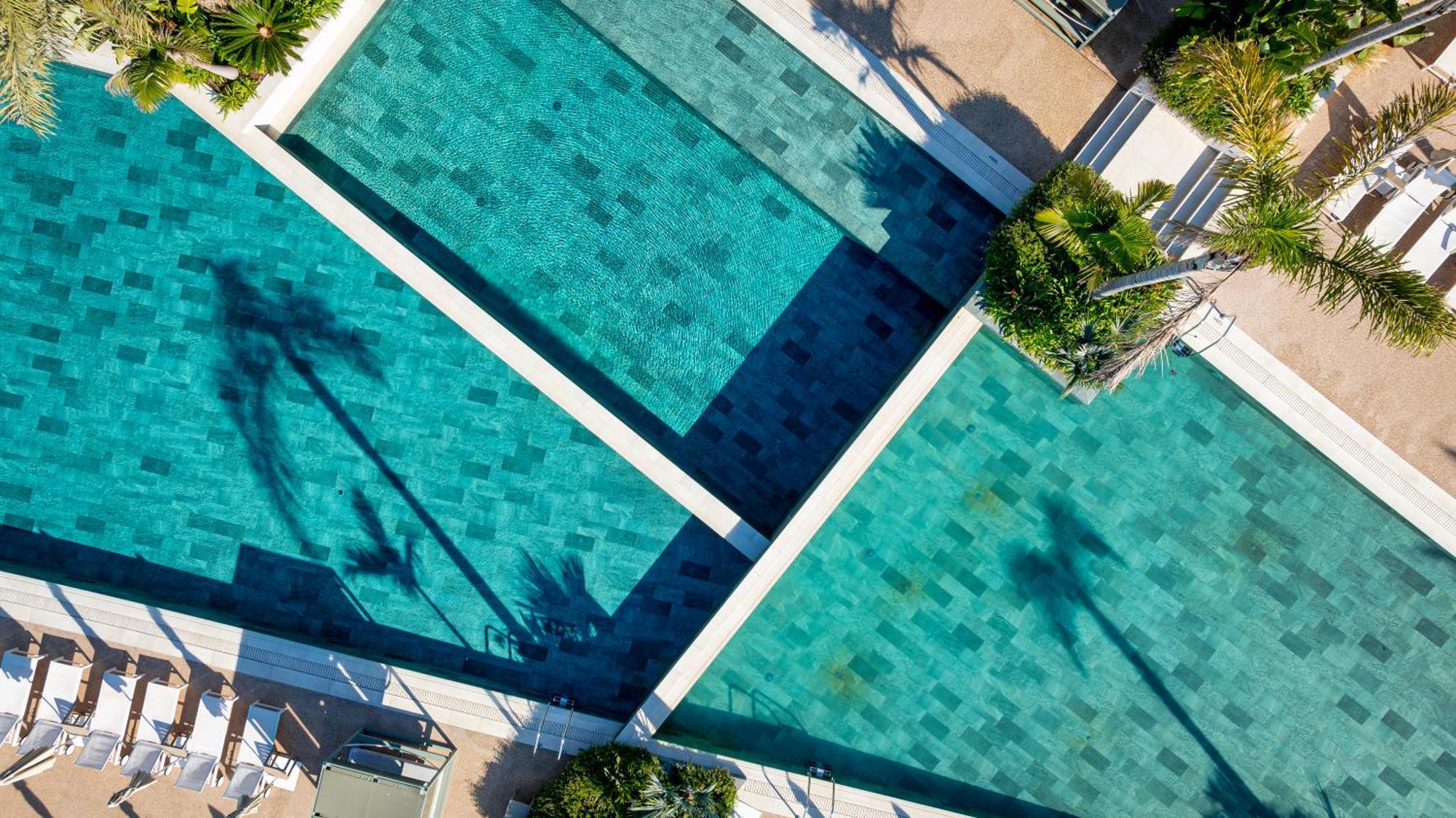 Atzavara Hotel & Spa Santa Susanna Exterior foto Aerial view of the pool